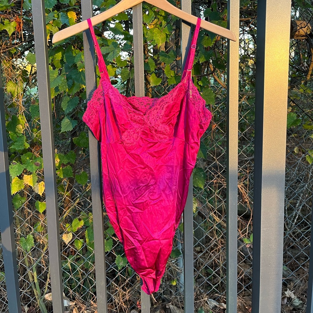 Magenta Vintage Upcycled 70s Bodysuit